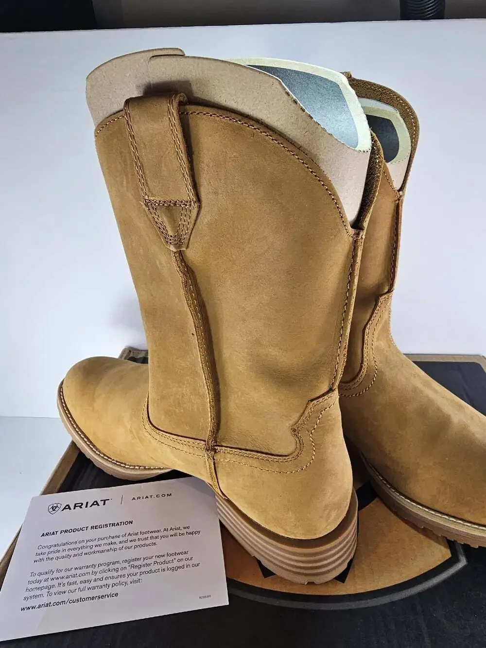 Ariat® Men's Hybrid Street Side Suede Boots 10016390 11 EE Wide Golden Wheat